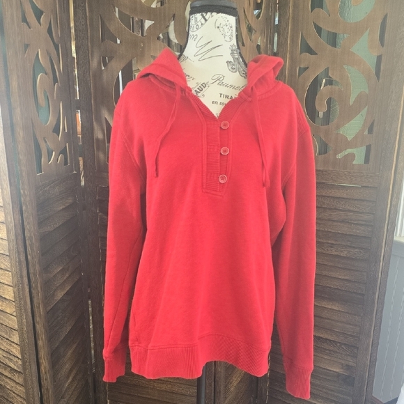 Eddie Bauer Tops - Eddie Bauer Red Women's Pullover Hoodie